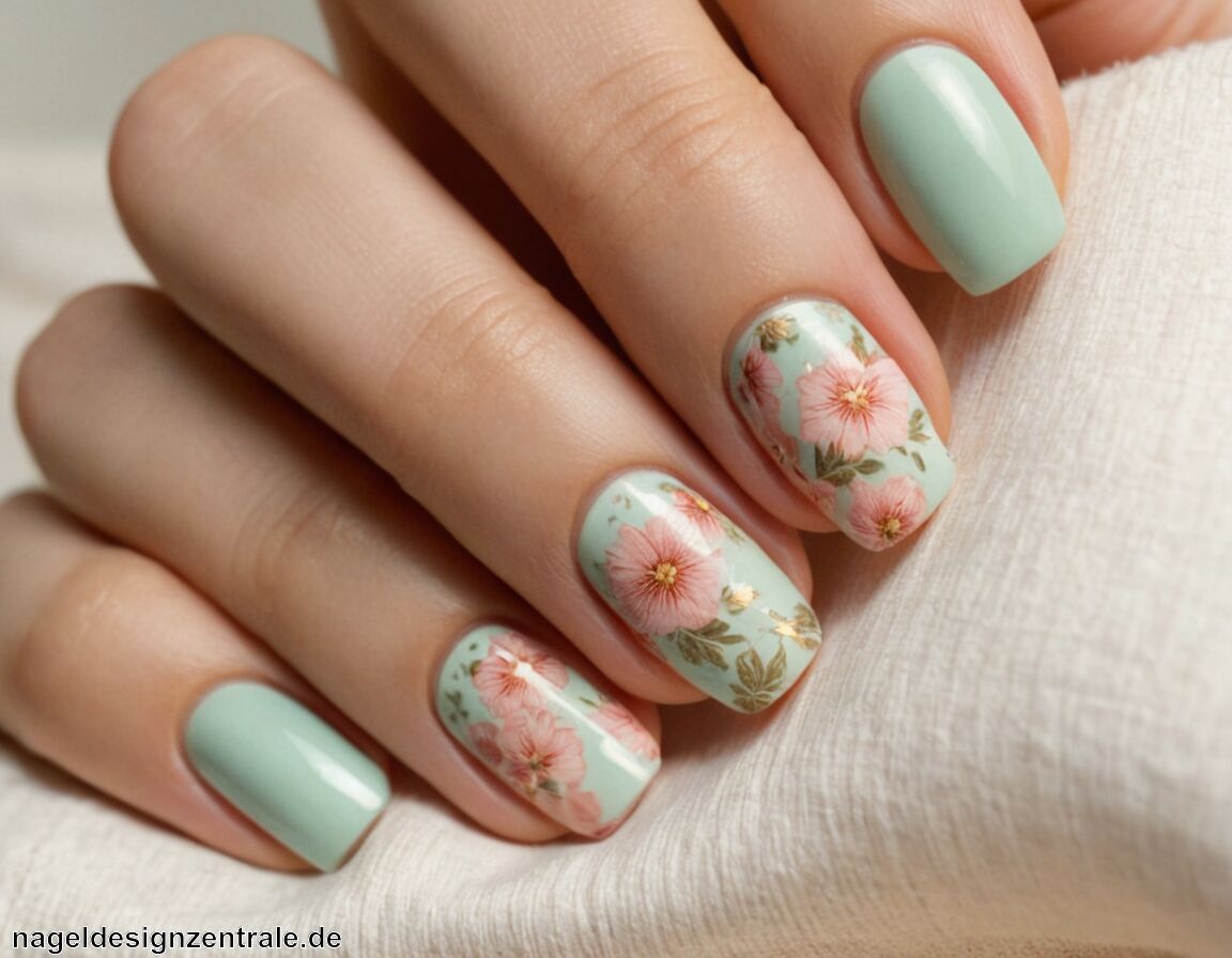 Blumenmotive für feminines Flair - Nageldesigntrends für den Sommer 2026