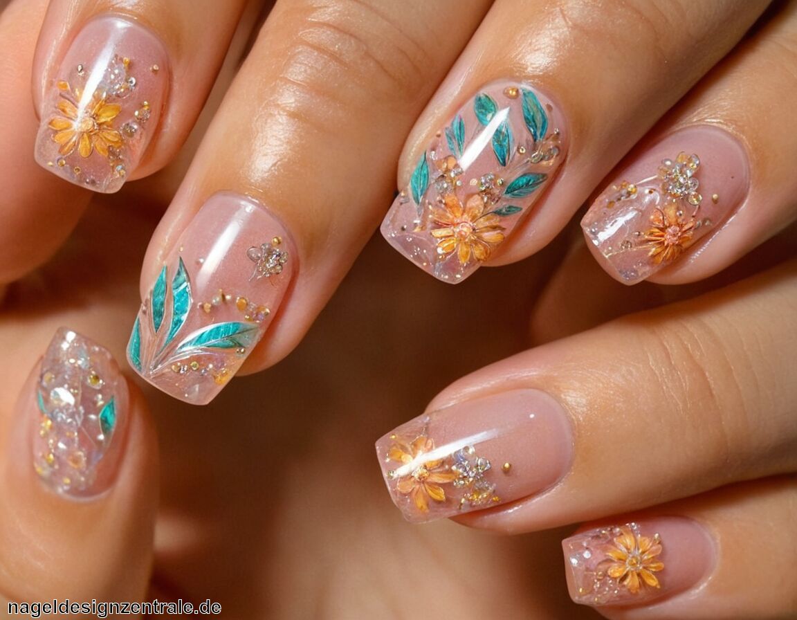 Acrylic Nails mit transparenten Effekten - Nageldesigntrends für den Sommer 2026